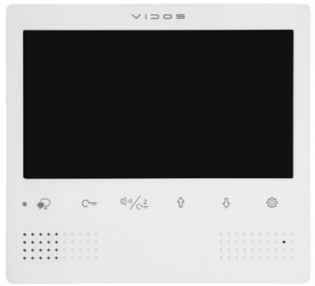 Monitor wideodomofonowy kolorowy, 7'. VIDOS' M1023W VIDOS